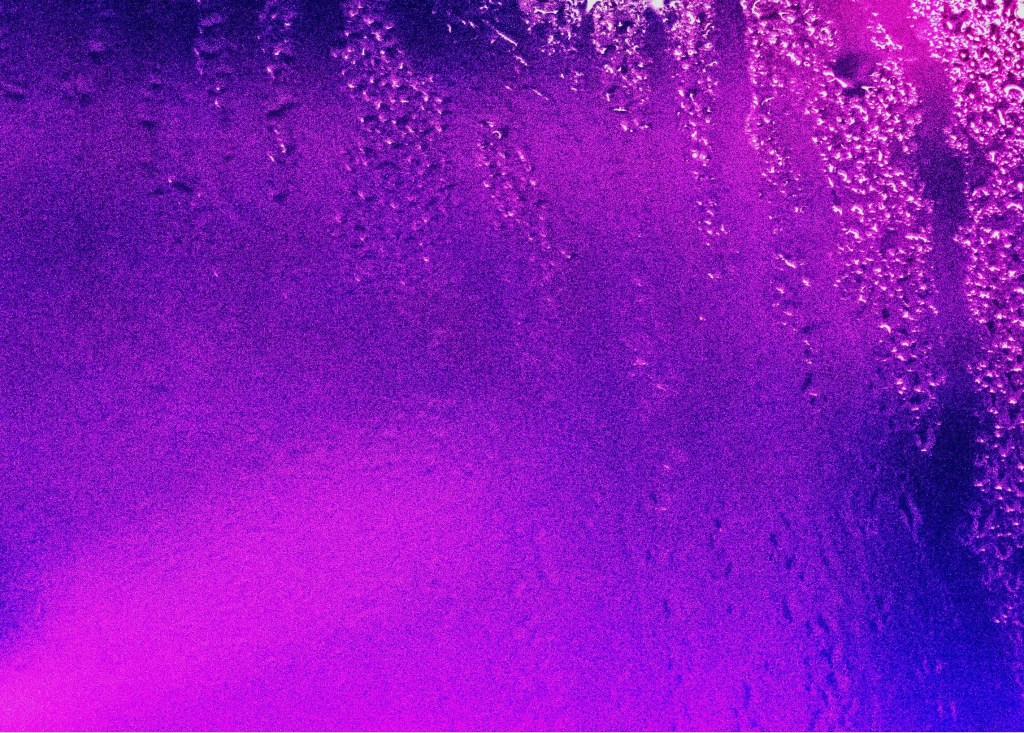 raindrops on purple and blue, Photo by Manos Gkikas on Unsplash, modified